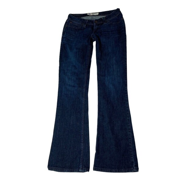 LEVIS Bold‎ Curve Flared Jeans Womens Size 7 M Blue Dark Wash Denim Stretch - Picture 1 of 8